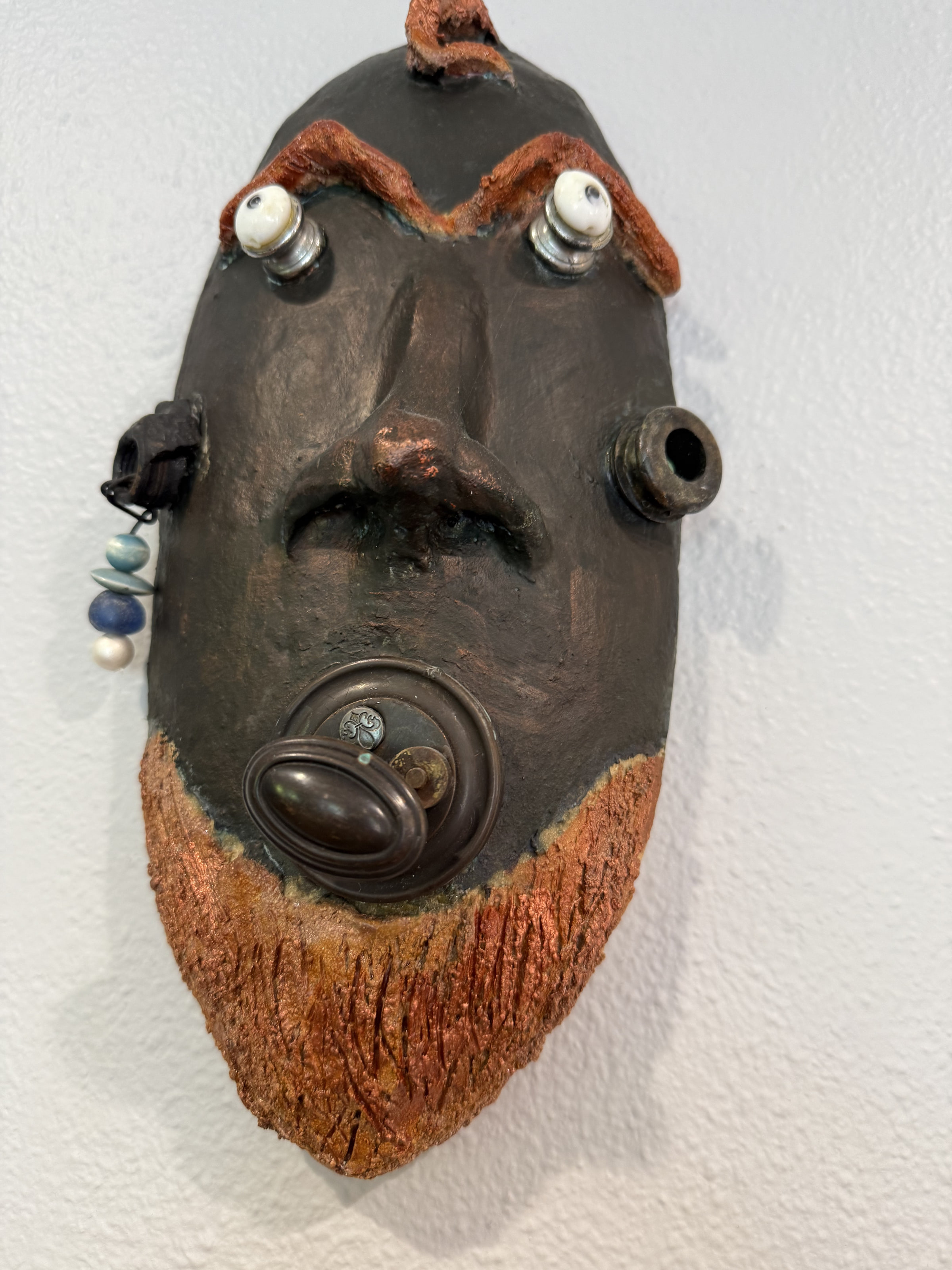 Abram Stoltzfus — found-object mask by Jill Drllevich