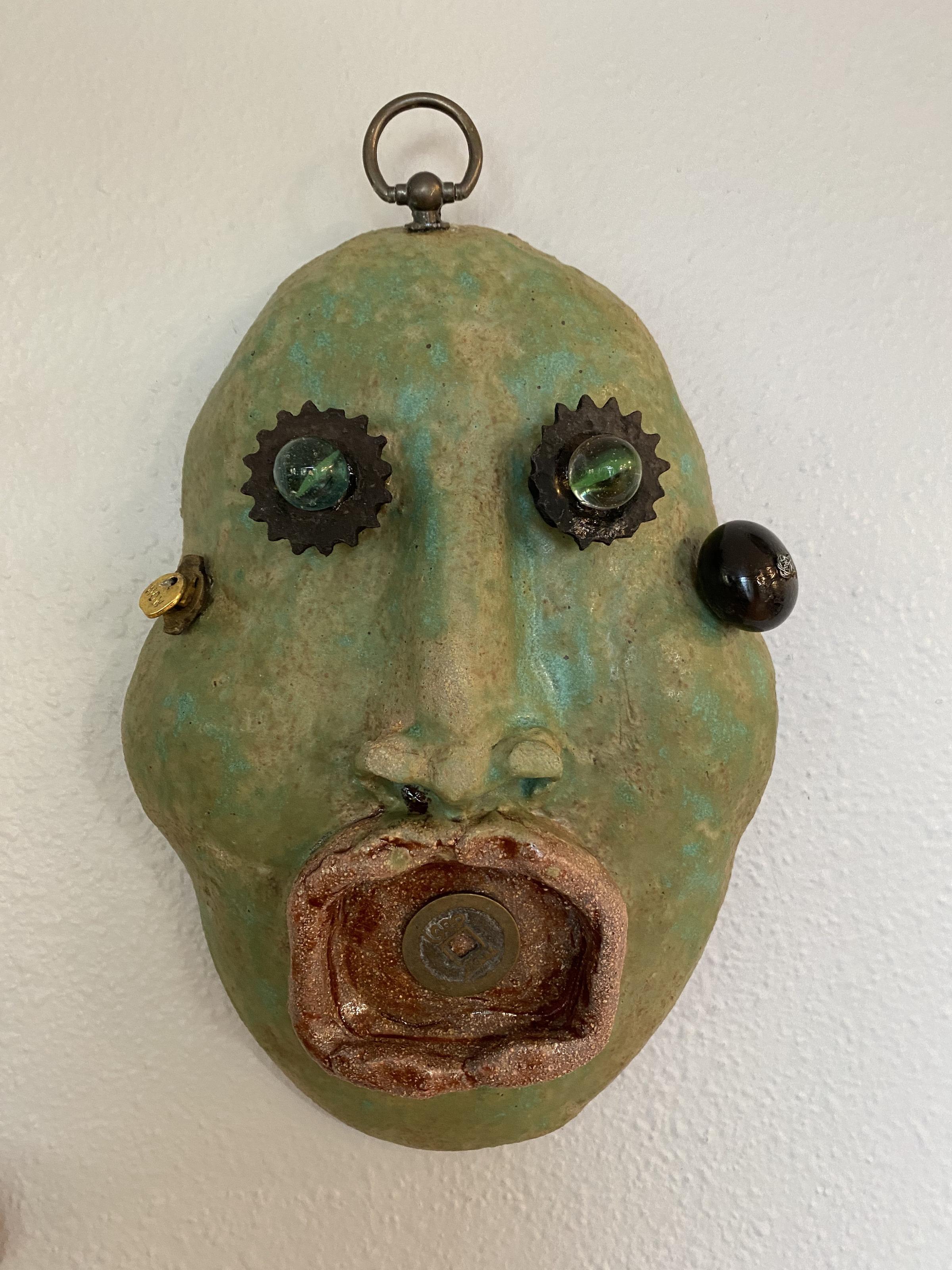 Andrey Rustova — found-object mask by Jill Drllevich