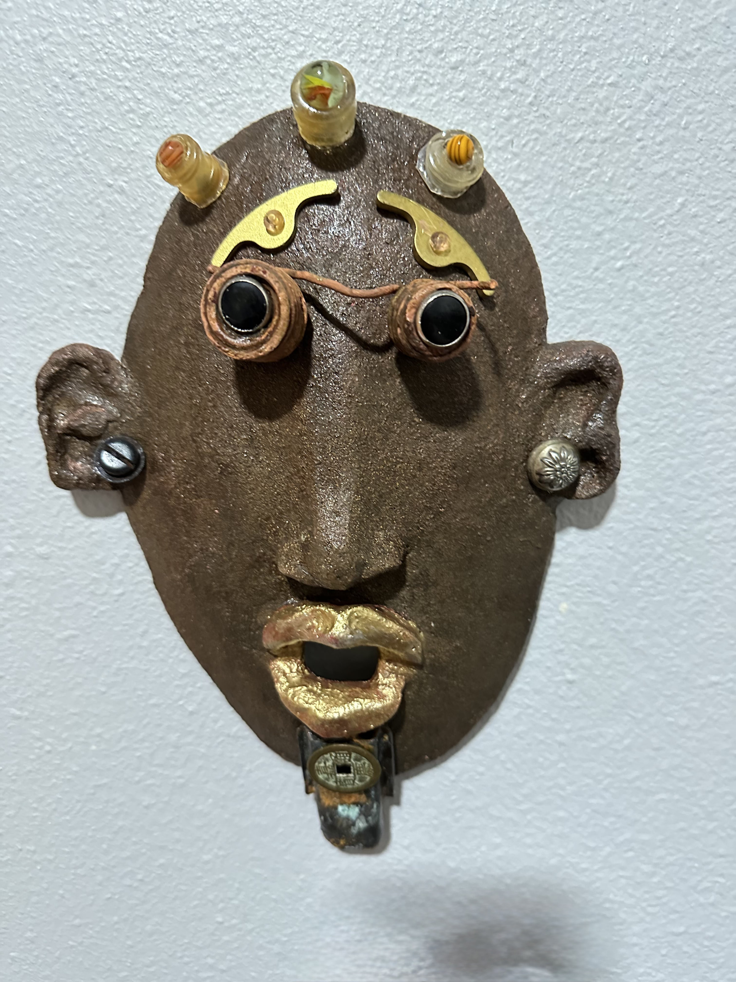Bobby Lee Gibson — found-object mask by Jill Drllevich