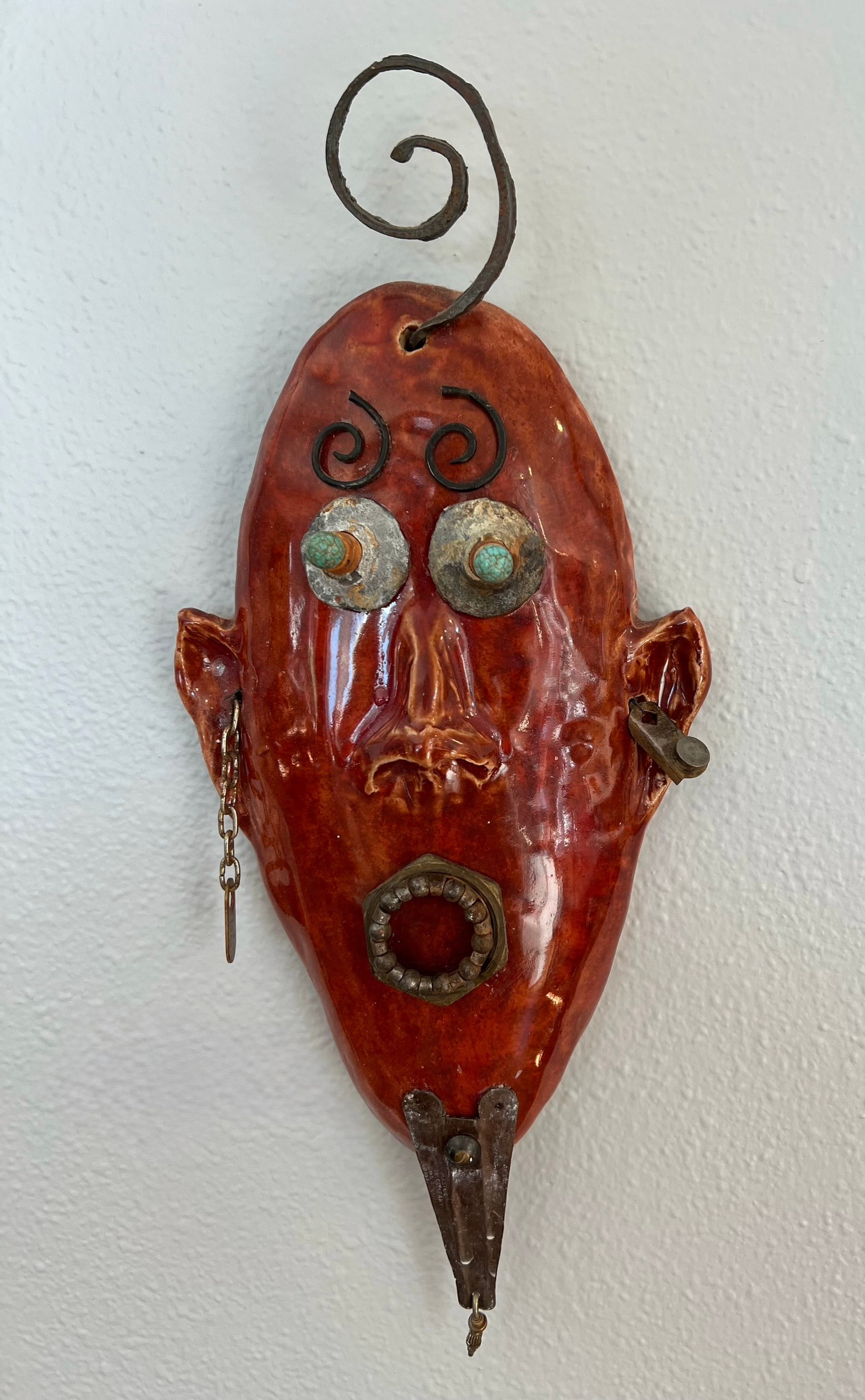 Daemon Fadness — found-object mask by Jill Drllevich