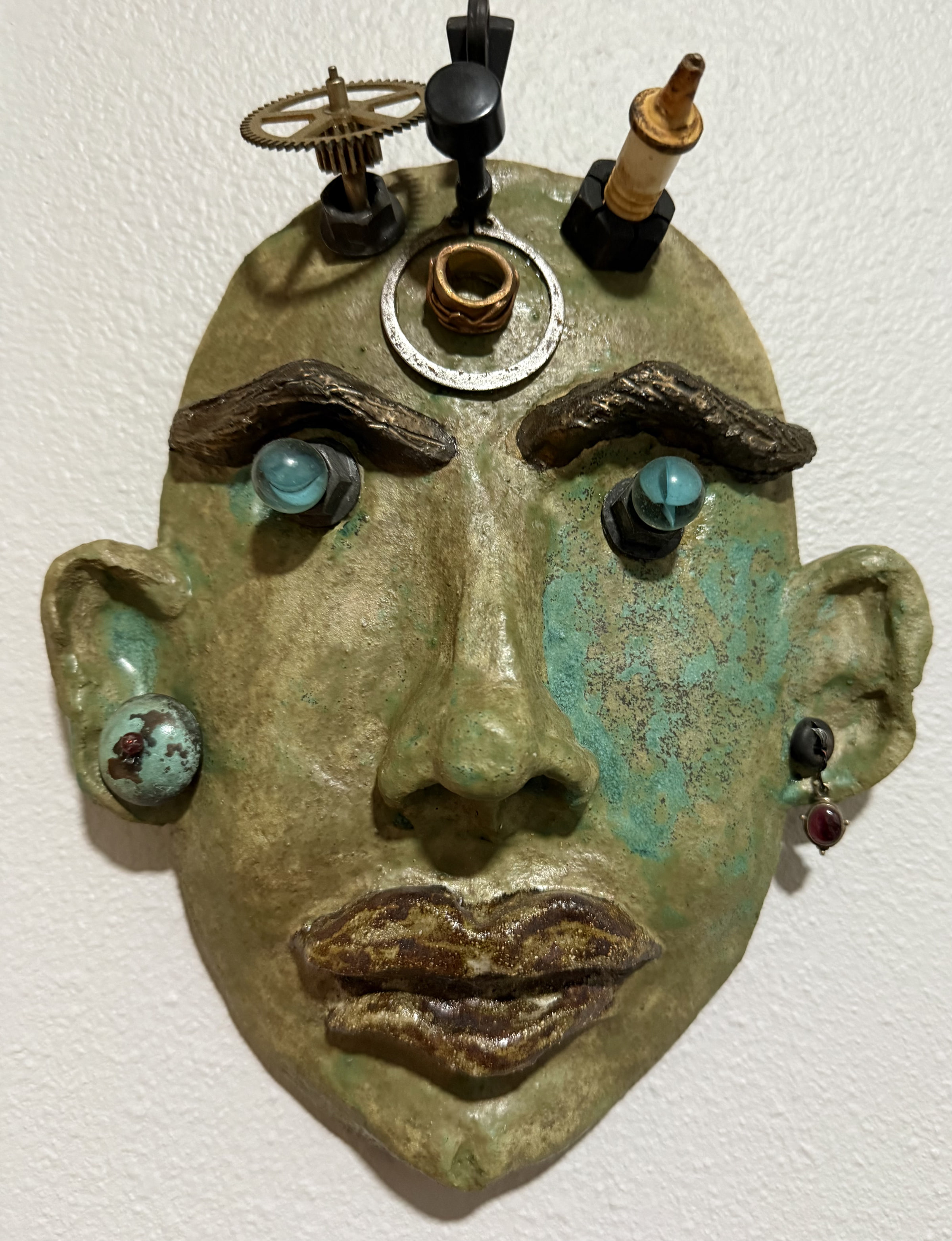 Eddie Current — found-object mask by Jill Drllevich