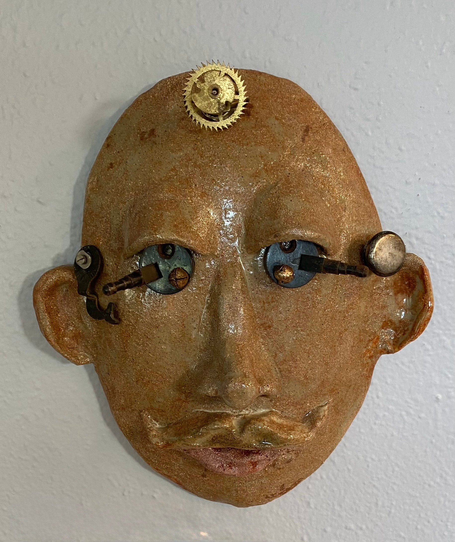 Johnny Telepathy — found-object mask by Jill Drllevich