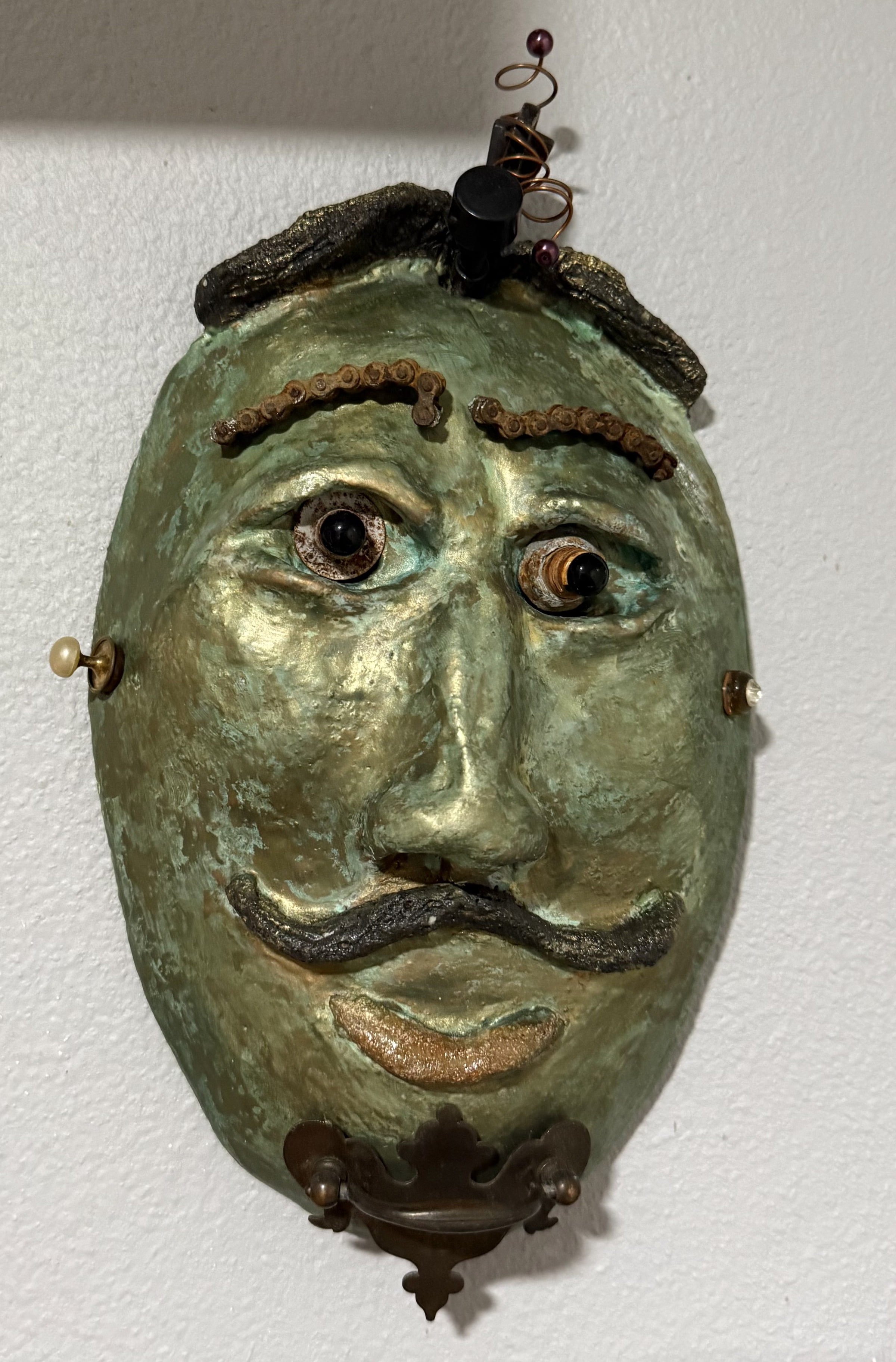Rhett Windsor — found-object mask by Jill Drllevich