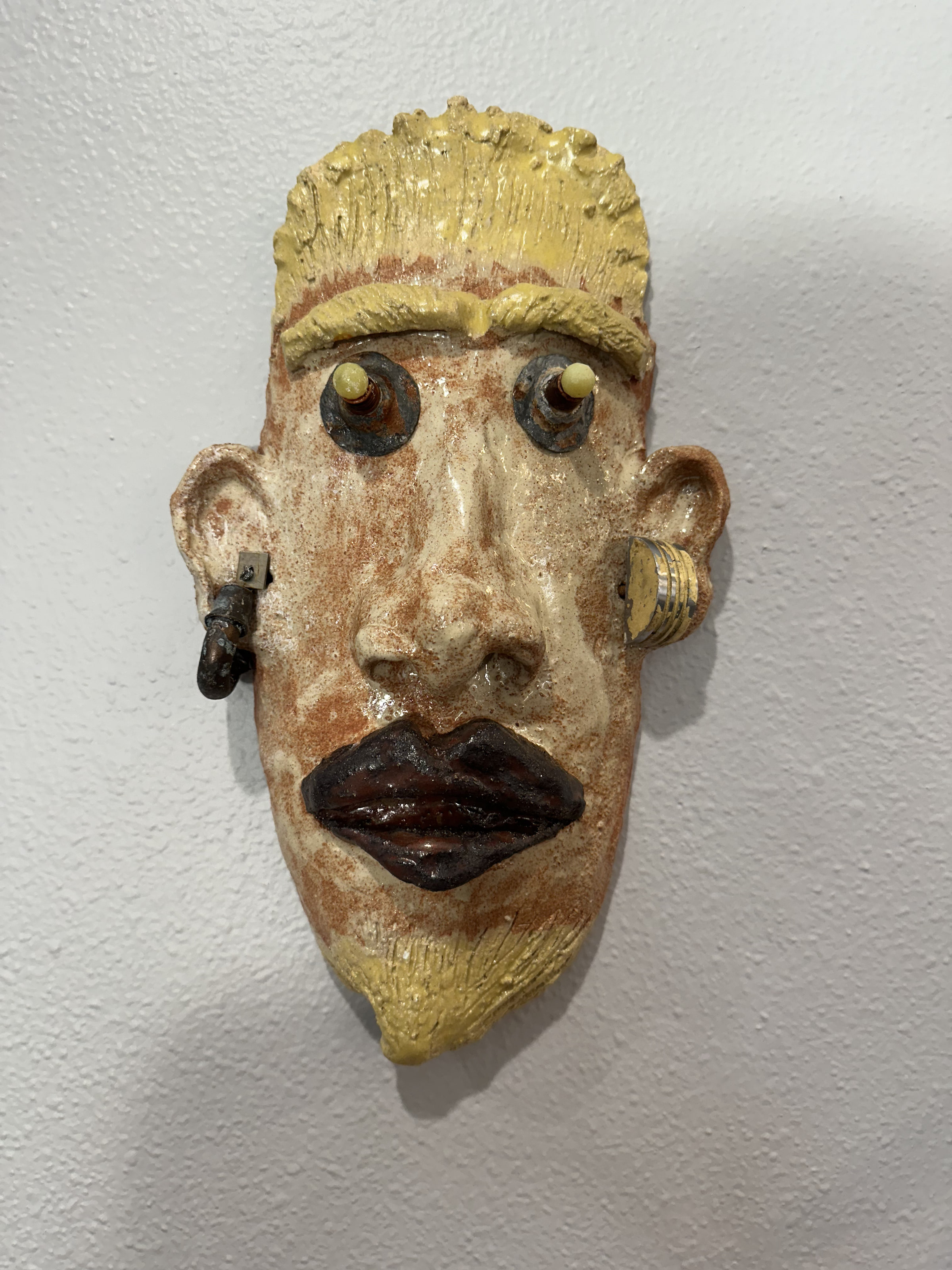 Trip Stevens — found-object mask by Jill Drllevich